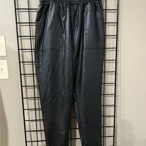 Women’s Black Faux Leather Pants